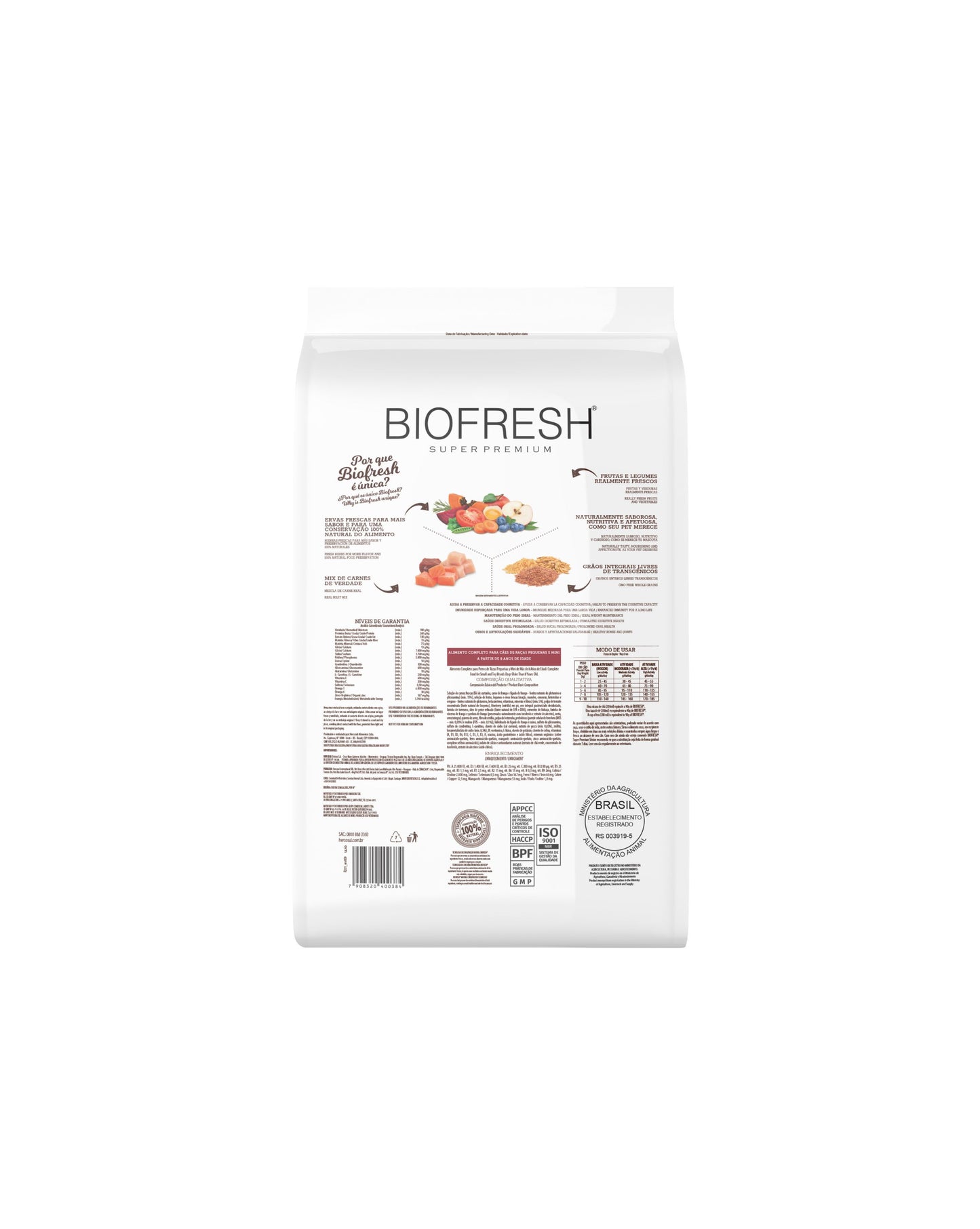 Biofresh Senior Raza Peq. y Mini 3 KG