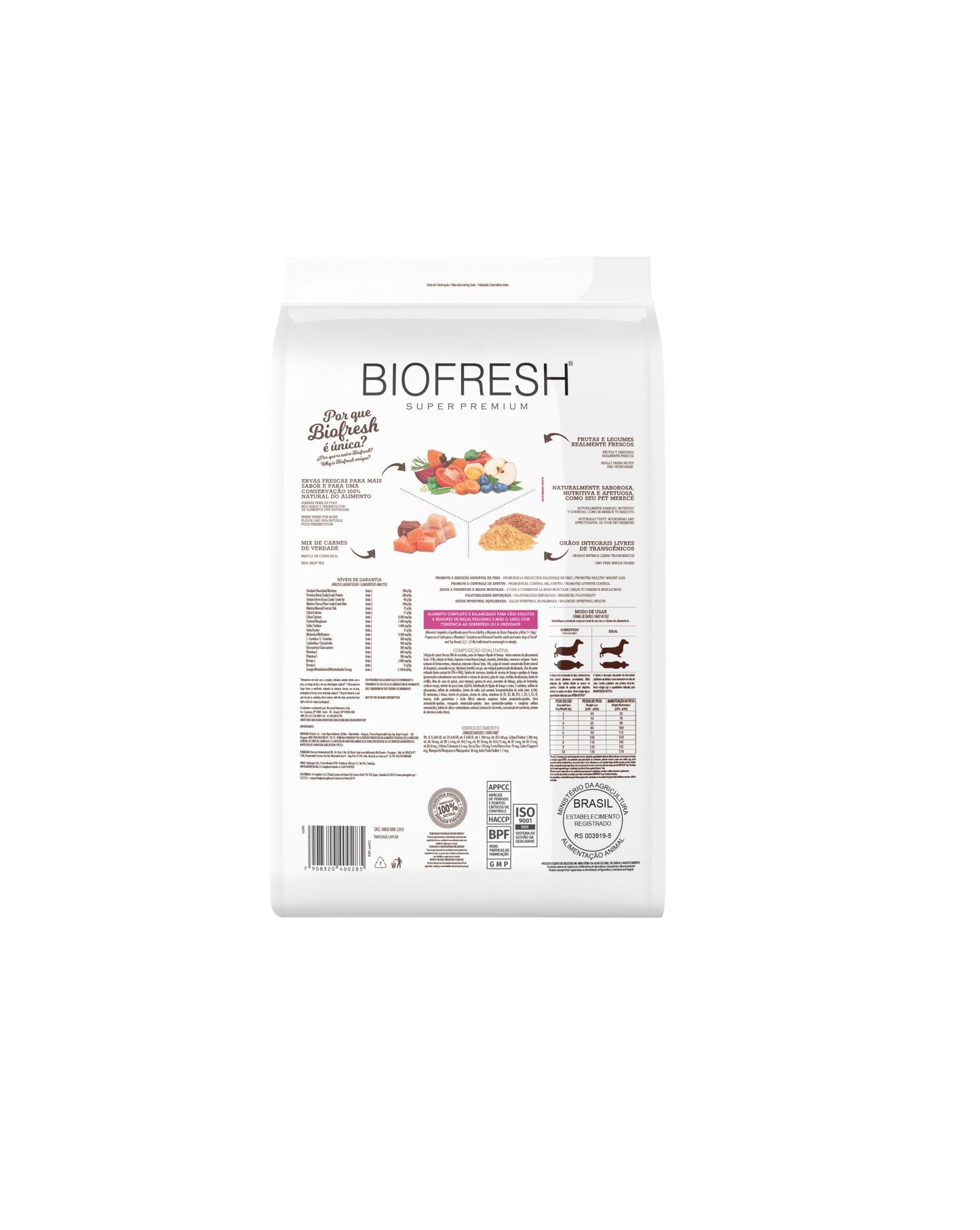 Biofresh Adulto Light Raza Peq. y Mini 3 KG